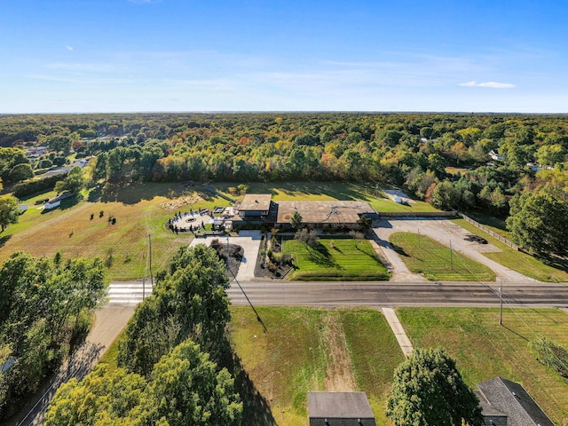 aerial view with a rural view