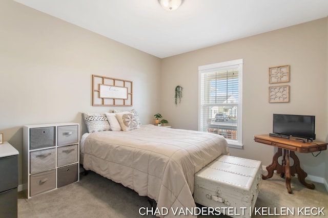 view of carpeted bedroom