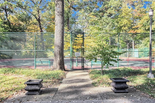 view of tennis court