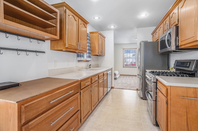 kitchen featuring stainless steel appliances and sink