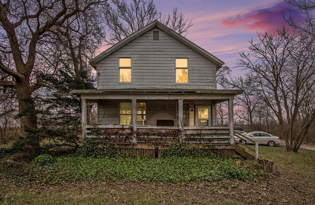 view of front of home with a porch