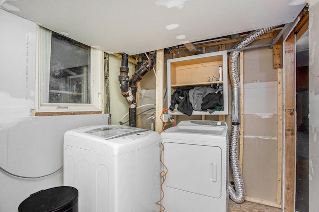 laundry room with separate washer and dryer