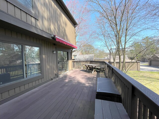 deck featuring outdoor dining area