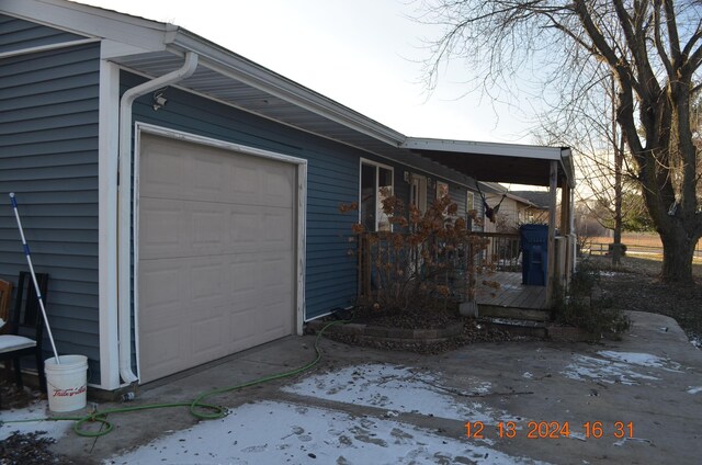 view of home's exterior featuring a garage