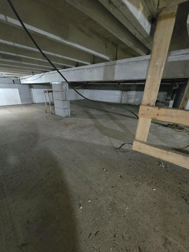 view of basement