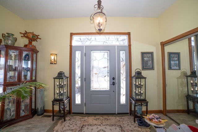 view of foyer entrance