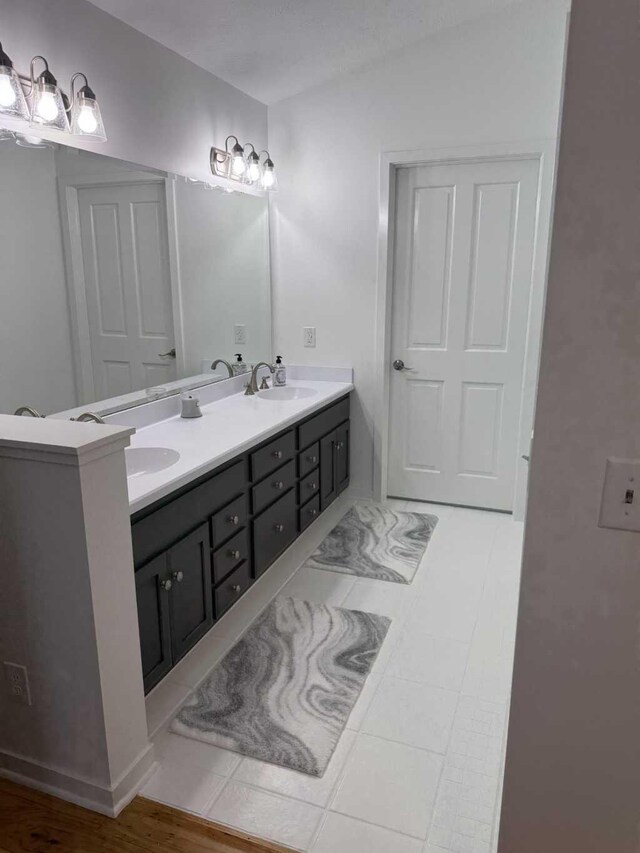 bathroom with vanity