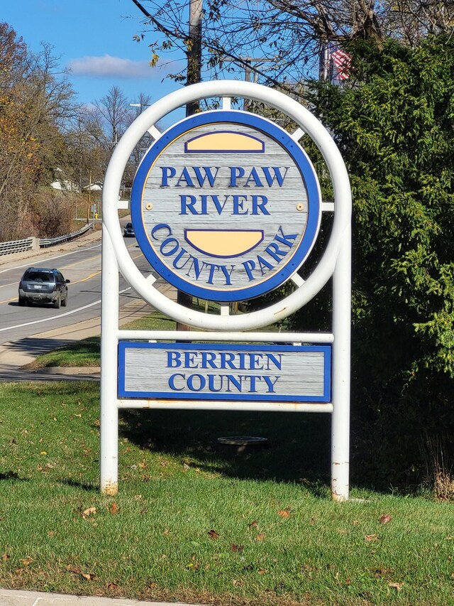 view of community sign