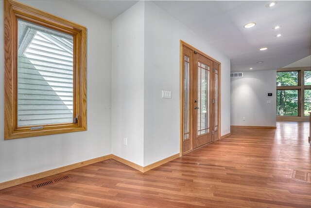 interior space featuring light hardwood / wood-style floors and plenty of natural light