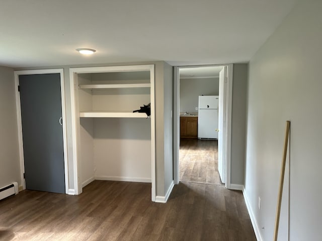 closet with baseboard heating