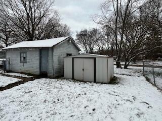 view of snow covered structure