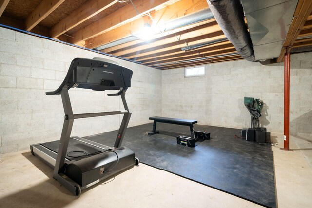 view of workout area