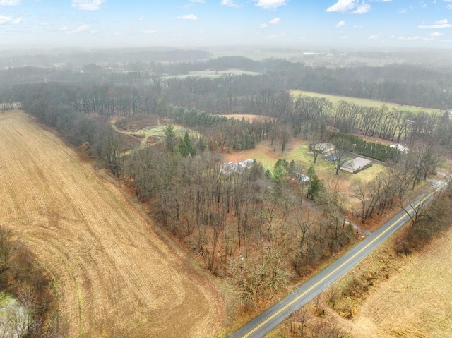 bird's eye view featuring a rural view