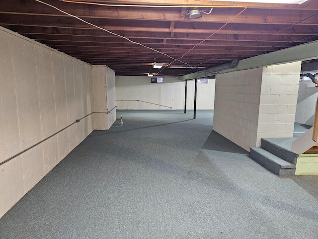 view of basement