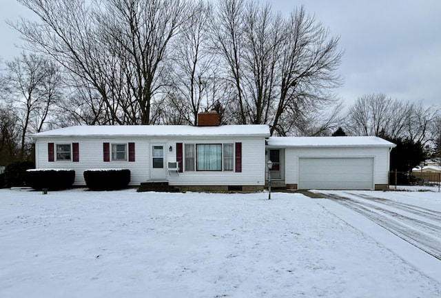 view of front facade featuring a garage