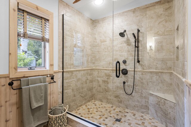 bathroom with walk in shower