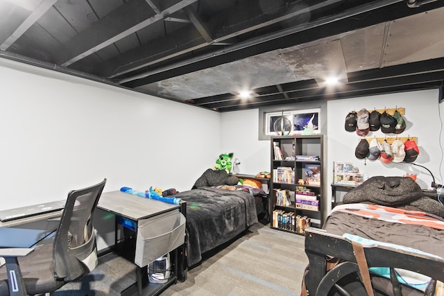 view of carpeted bedroom