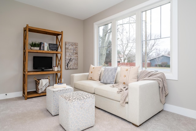 view of carpeted living room