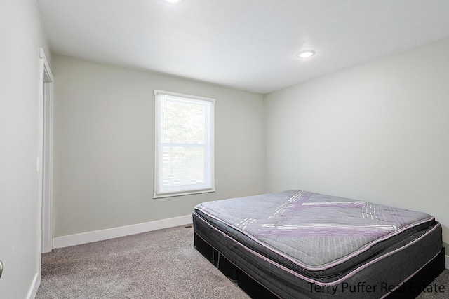 bedroom with carpet floors