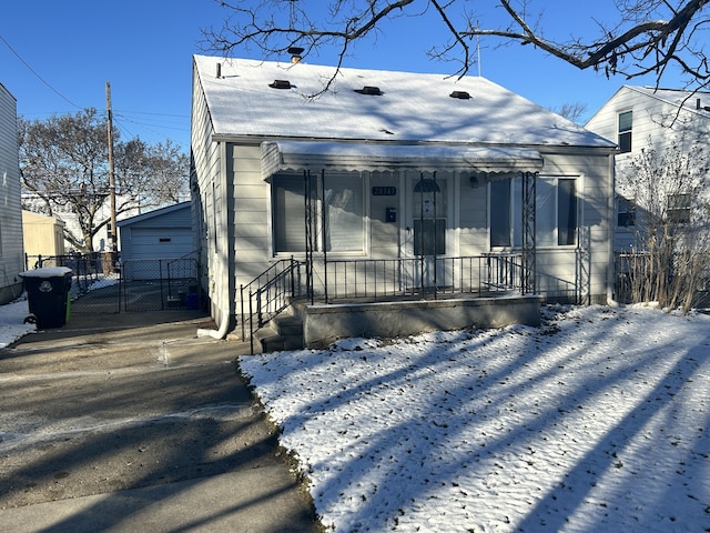 bungalow-style house with covered porch