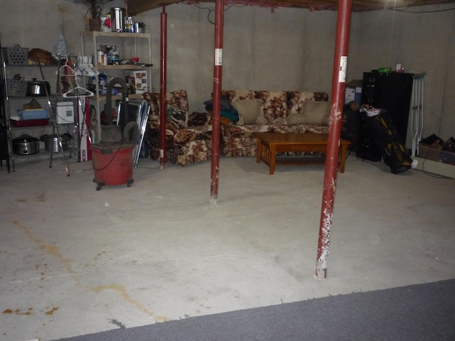 view of basement