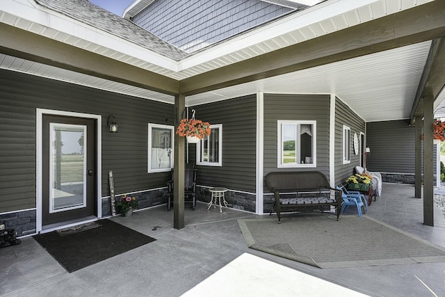 view of patio / terrace with a porch