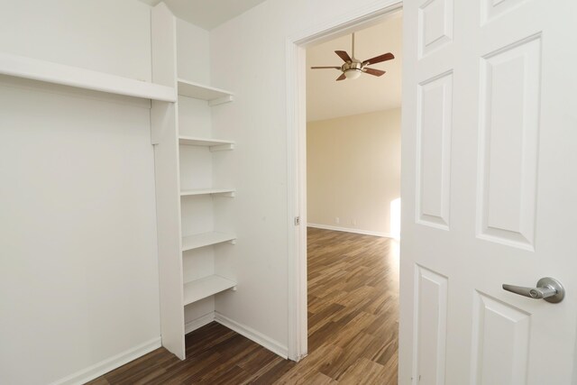 interior space featuring dark hardwood / wood-style floors