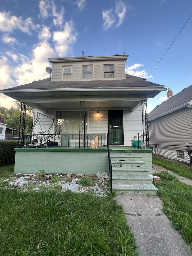 view of front of property with a porch