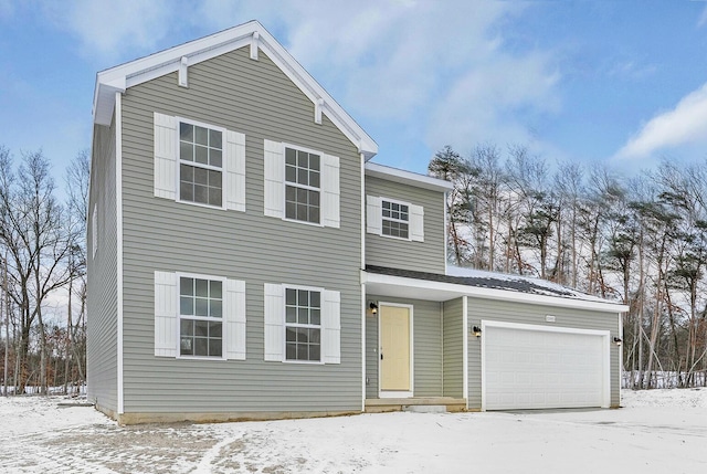 front facade featuring a garage