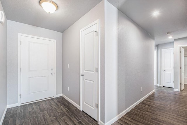 hall featuring dark hardwood / wood-style floors