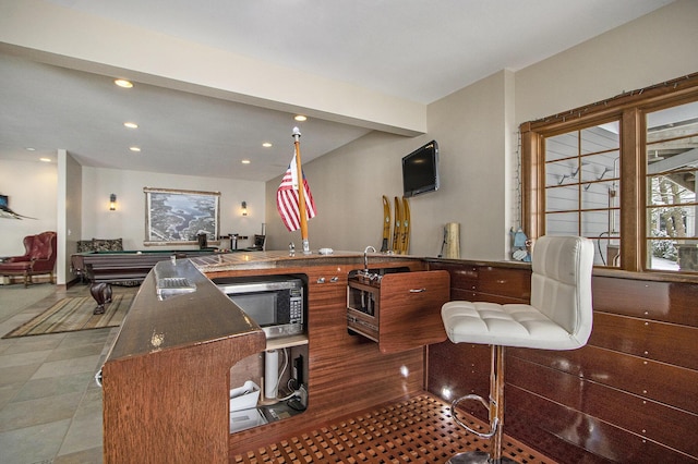 kitchen with tile patterned floors