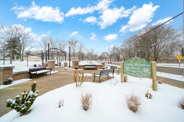 view of community featuring a gazebo