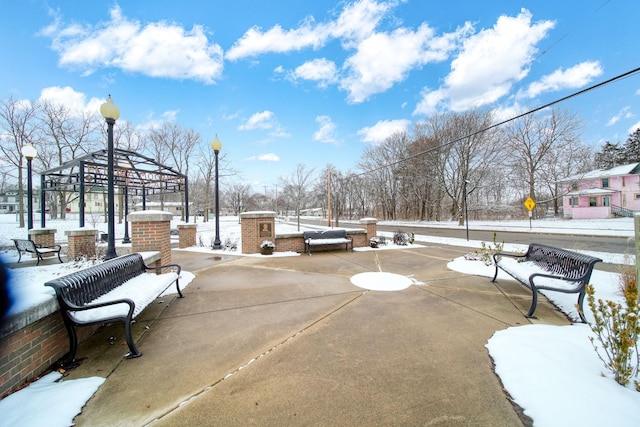 exterior space featuring a gazebo