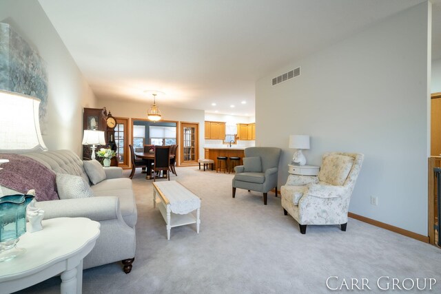 view of carpeted living room