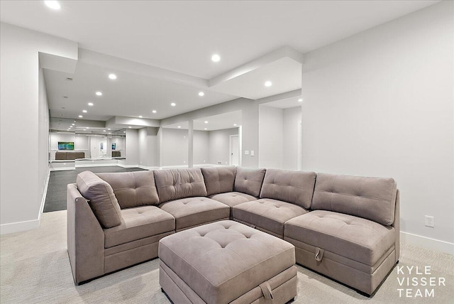 view of carpeted living room