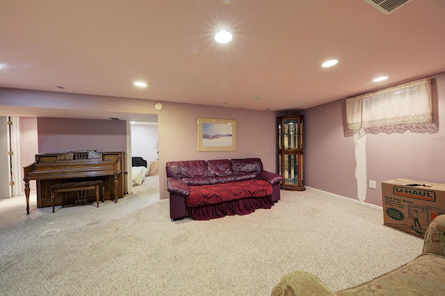 view of carpeted living room