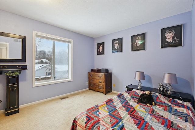 bedroom with carpet floors