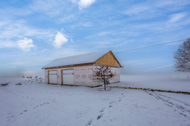 view of snow covered structure