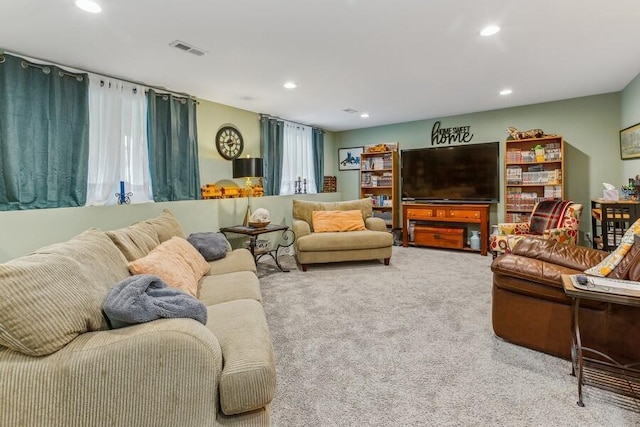 view of carpeted living room