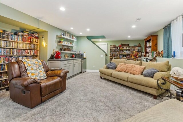 view of carpeted living room