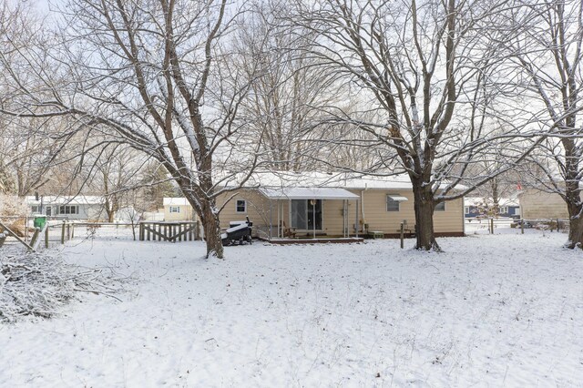 view of snowy yard