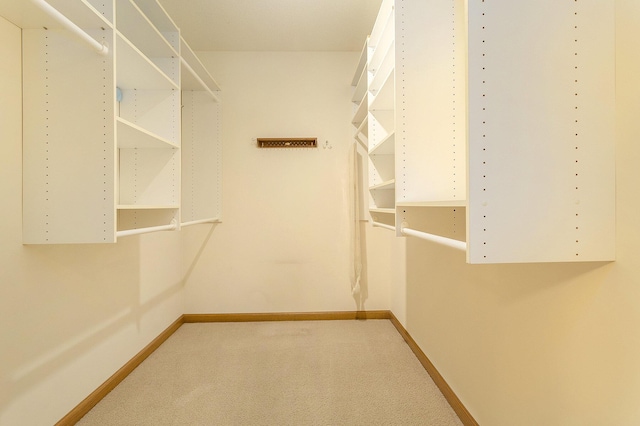 spacious closet with carpet floors