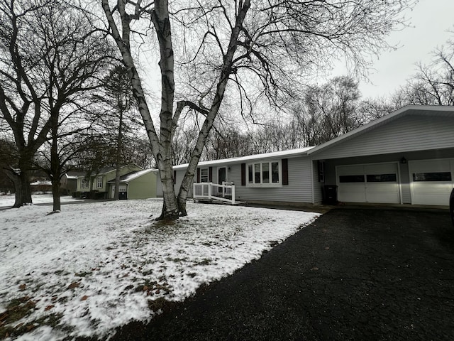 exterior space featuring a garage