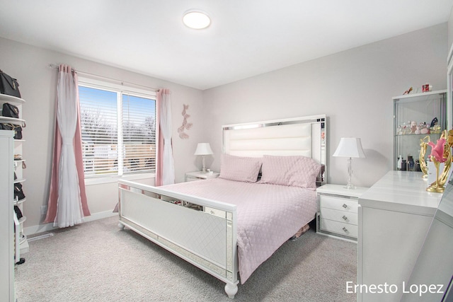 view of carpeted bedroom