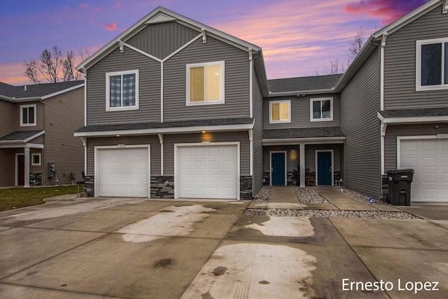 view of front of home featuring a garage