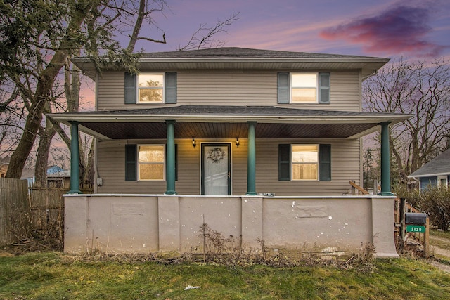 front of property featuring a porch