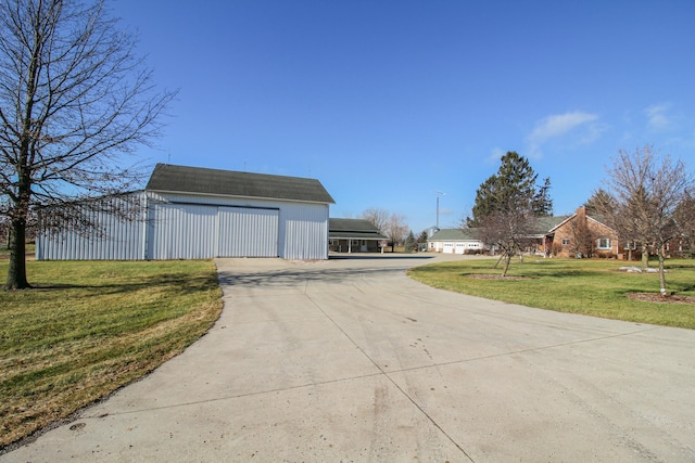 exterior space with a lawn