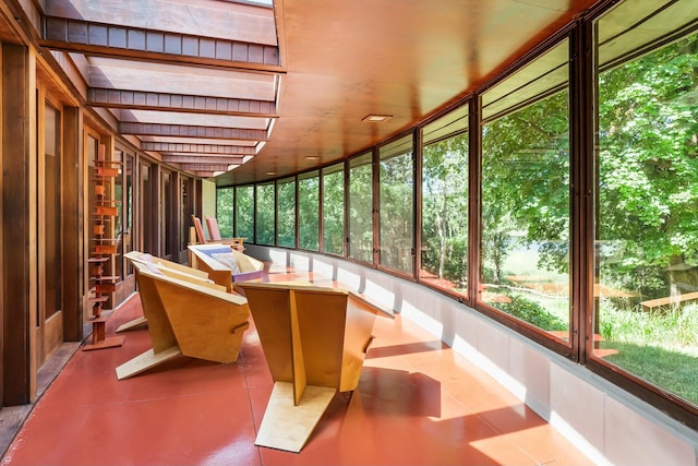 sunroom with plenty of natural light