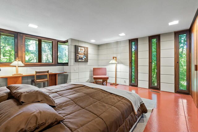 bedroom featuring multiple windows