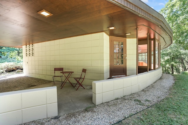 view of doorway to property